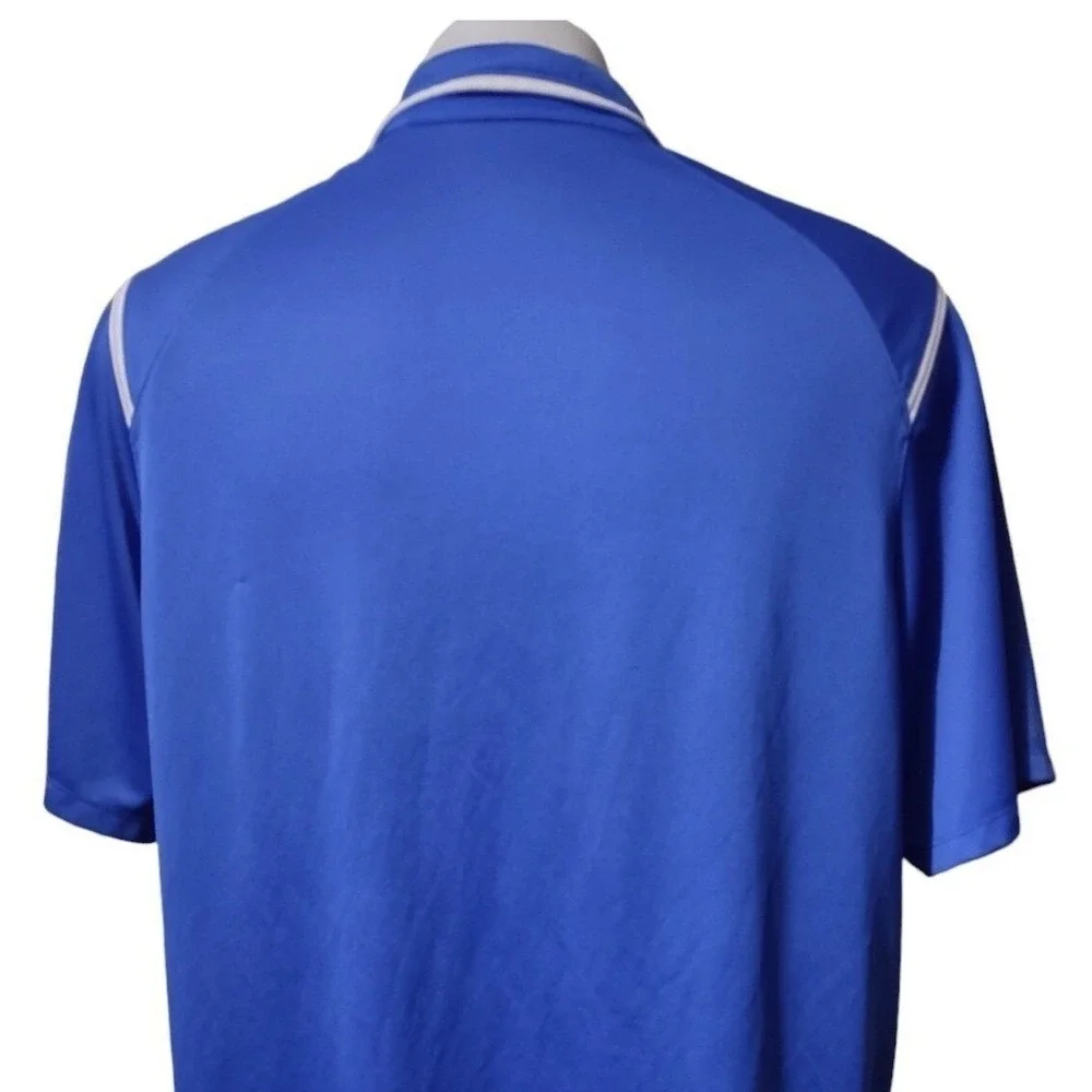 Nike Polo Shirt Mens Blue Norm Core Athleisure Logo Short Sleeve Top Relaxed Fit